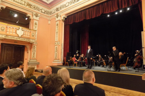 Концерт с участието на Гонца Богоромова Краповски по случай 70-годишнината на НАТО и коктейл в КИЦ на РСМ в София (фотография)