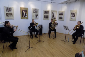Концерт „Класиката среща Джаза“ на Квартет тромбони в Музей „Борис Христов“ в София (фотография)