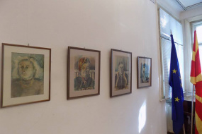 Ликовна изложба на македонски уметник Борислав Траиковски (снимка)